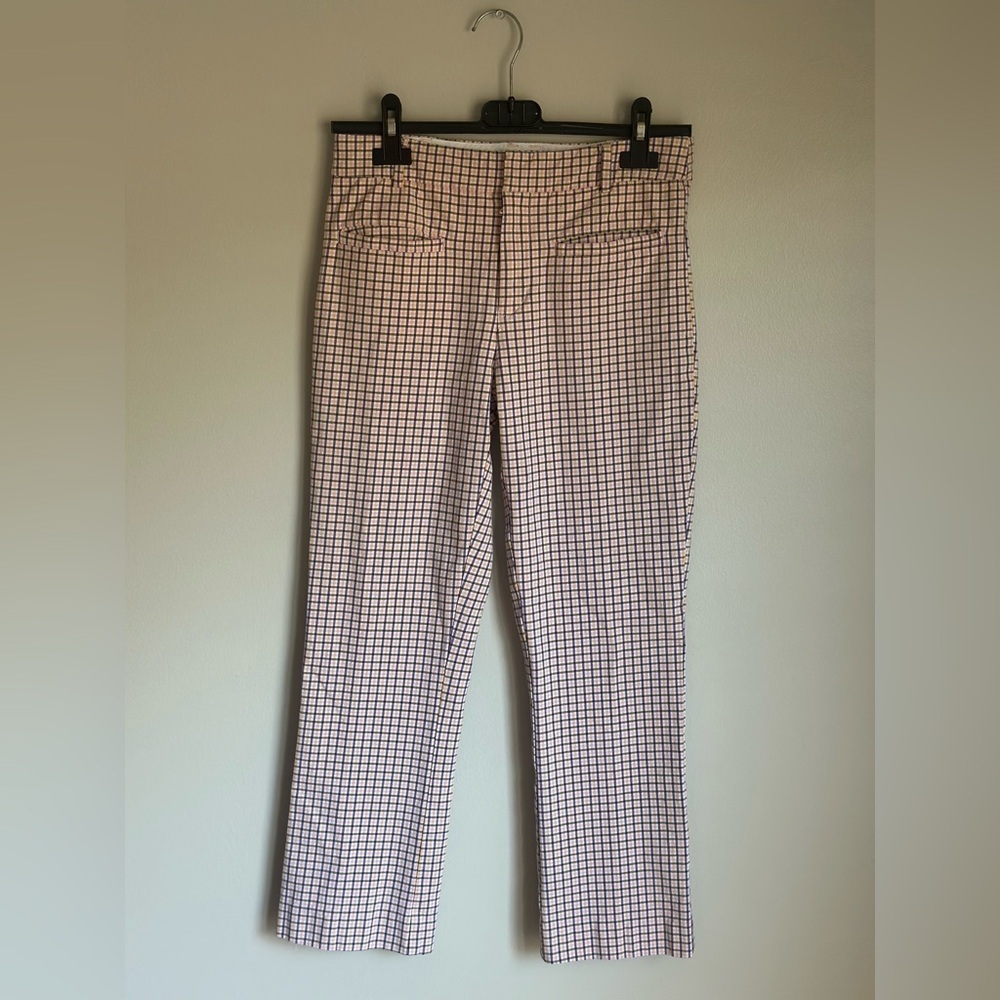 Anthropologie Maeve - The Essential Slim Kick Flare Pants, size 2P Purple Yellow
